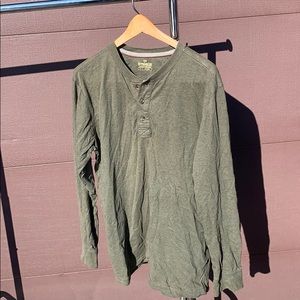 Outdoor life Quarter button Green Medium Shirt